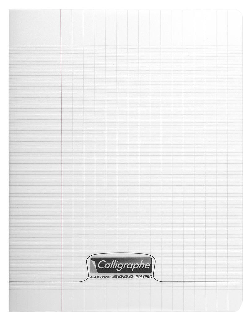 Cahier piqure – Couverture Polypro 3/10 ème – 17 x 22 – 90 g – Seyes- 96 pages – Incolore