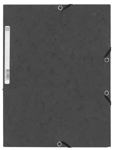 Chemise à élastiques 3 rabats – Carte 5/10è – 400 g – 24 x 32 cm- Noir