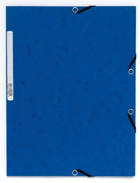 Chemise à élastiques 3 rabats – Carte 4,5/10è – 24 x 32 cm- Lot de 10 Bleu