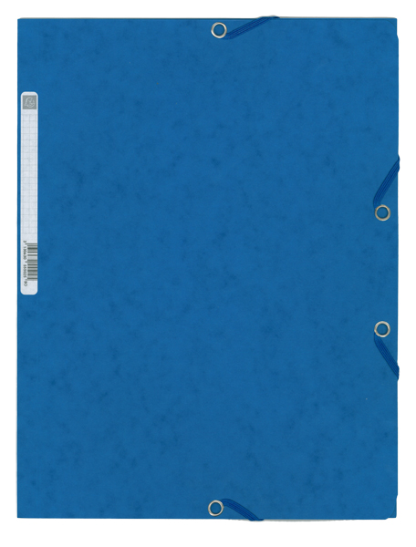 Chemise à élastiques 3 rabats – Carte 5/10è – 400 g – 24 x 32 cm- Bleu