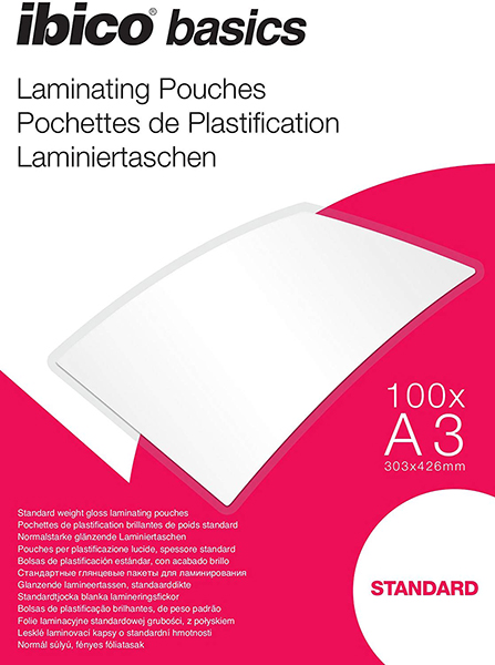 Pochette de plastification – A3 – 125 microns – Boite de 100