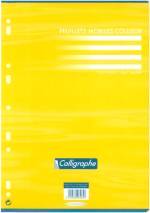 Feuillets mobiles – Perfo univers – 21 x 29,7 – 80 g – Seyes – Jaune – Paquet de 100