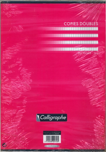 Copies doubles – Non perforées – 21 x 29,7 – 70 g – Q.5×5 – Blanc – Paquet de 200