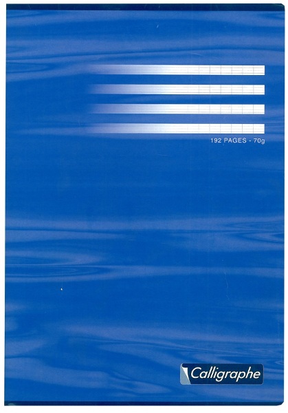 Cahier piqure – Couverture carte offset – 21 x 29,7 – 70 g – Seyes – 192 pages