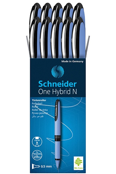 Roller SCHNEIDER – One Hybrid N -Pointe aiguille 0,5 mm – Noir
