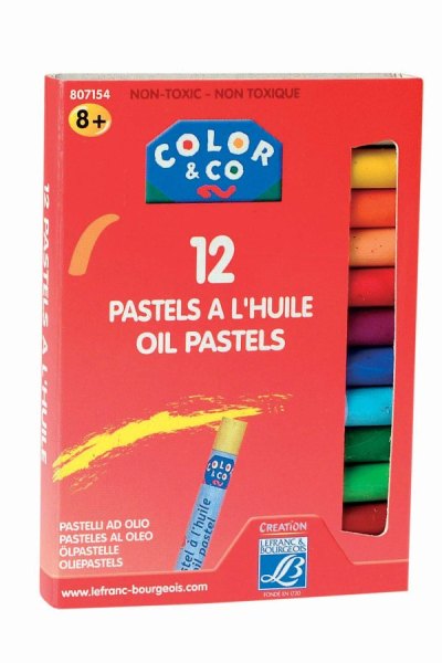 Pastels à l’huile LEFRANC&BOURGEOIS- Diam. 8 mm – Etui de 12 couleurs assorties