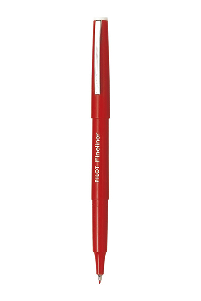 Feutre PILOT – Fineliner – Pointe fine écriture 0,4 mm – Rouge