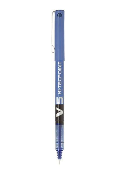 Roller PILOT – V5 Hi-Tecpoint – Encre liquide – Pointe fine 0,5 mm – Bleu