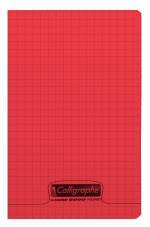 Cahier piqure – Couv Polypro 3/10ème – 21 x 29,7 – 90 g – Seyes – 96 pages – Rouge