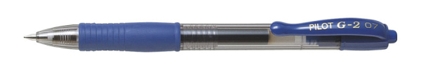 Roller PILOT – G2- Rétractable – Encre gel – Pointe moyenne 0,7 mm – Bleu