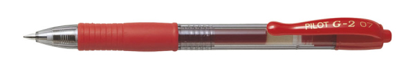 Roller PILOT – G2- Rétractable – Encre gel – Pointe moyenne 0,7 mm – Rouge