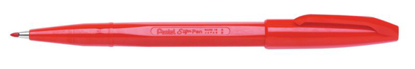 Feutre PENTEL -SIGN PEN – Pointe fine 0,8 mm -Rouge