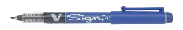 Feutre PILOT – V SignPen – Pointe large 2 mm – Bleue