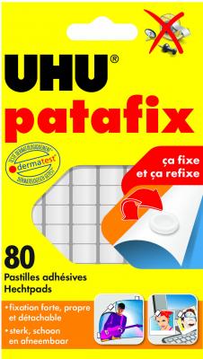 Patafix – 80 pastilles adhesives détachables et réutilisables – Blanche