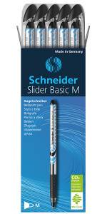 Stylo bille  – Slider Basic -technologie Viscoglide ® – pointe moyenne – noire.