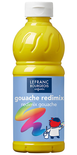 Gouache liquide – Flacon de 500 ml – Lefranc&Bourgeois JAUNE PRIMAIRE
