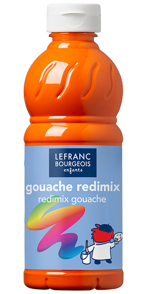 Gouache liquide – Flacon de 500 ml – Lefranc&Bourgeois ORANGE