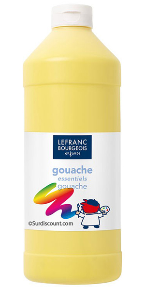 Gouache liquide -1 Litre – Lefranc&Bourgeois Education – JAUNE PRIMAIRE