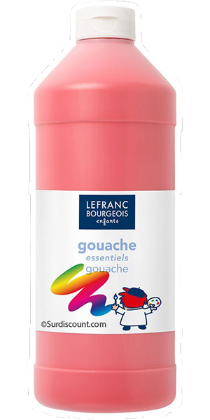 Gouache liquide -1 Litre – Lefranc&Bourgeois Education – ROUGE PRIMAIRE