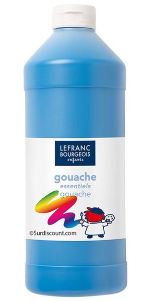 Gouache liquide -1 Litre – Lefranc&Bourgeois Education – BLEU PRIMAIRE