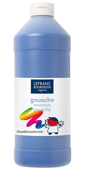 Gouache liquide -1 Litre – Lefranc&Bourgeois Education – BLEU FONCE