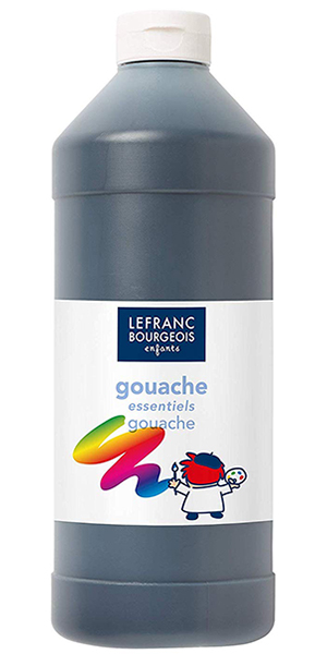 Gouache liquide -1 Litre – Lefranc&Bourgeois Education – NOIR