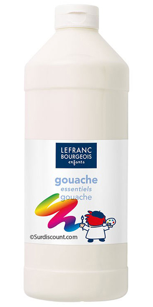 Gouache liquide -1 Litre – Lefranc&Bourgeois Education – BLANC