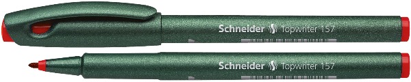 Feutre SCHNEIDER – TOPWRITER 157 pointe fibre large 0,8 mm – Rouge
