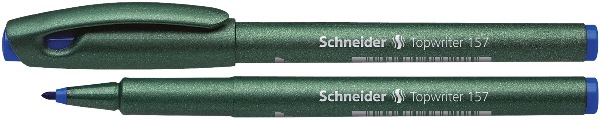 Feutre SCHNEIDER – TOPWRITER 157 pointe fibre large 0,8 mm – Bleu