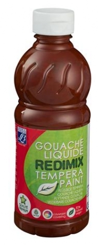 Gouache liquide – Flacon de 500 ml – Lefranc&Bourgeois TERRE SIENNE BRULEE
