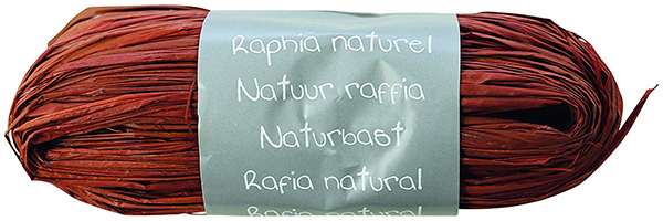 Raphia naturel – Café – Pelote de 50 g – 700 brins de 1 m
