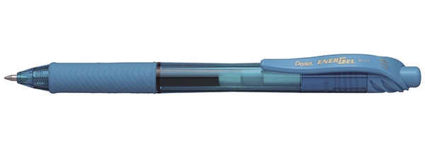 Roller PENTEL – ENERGEL – Rétractable et rechargeable –  Pointe 0,7 mm – Bleu Turquoise