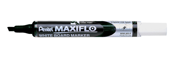 Marqueur tableaux blancs MAXIFLO – Pointe biseautée1 à 6 mm – Noir