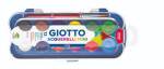 Gouache en pastilles 23 mm- GIOTTO – 12 couleurs + 1 pinceau