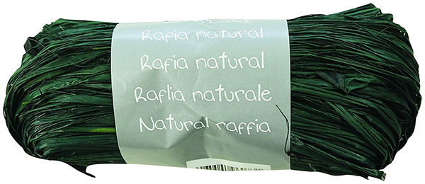 Raphia naturel – Vert empire – Pelote de 50 g – 700 brins de 1 m