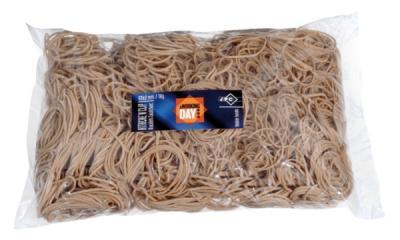 Bracelets caoutchouc blonds – Dimension : 150 x 1,5 mm – Sac de 1 kg
