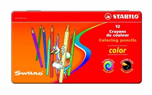 Boîte métal 12 crayons de couleur STABILO color