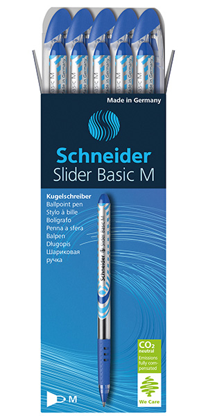 STYLO BILLE SCHNEIDER POINTE MOYENNE BLEU