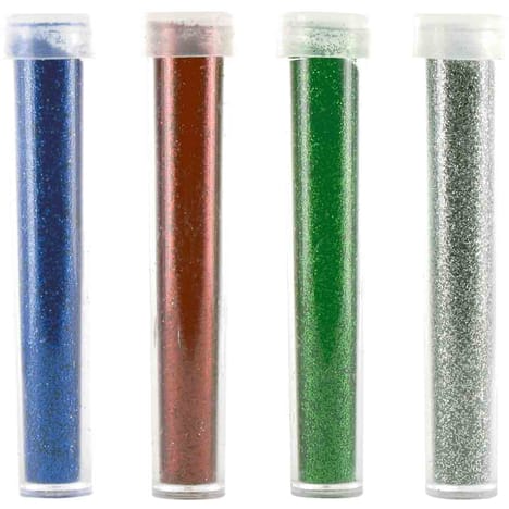 Paillettes diamantines tube 3,5 grs bleu à argent x 4 pcs
