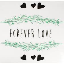 Grand Transfert textile Patch écusson thermocollant Forever love 19 cm