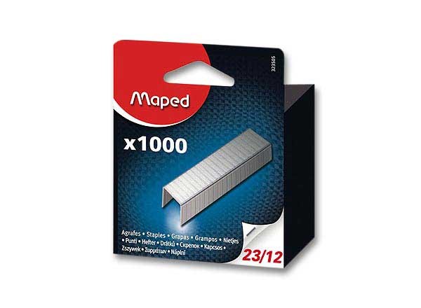 Boite de 1 000 agrafes N°23/12 zingués