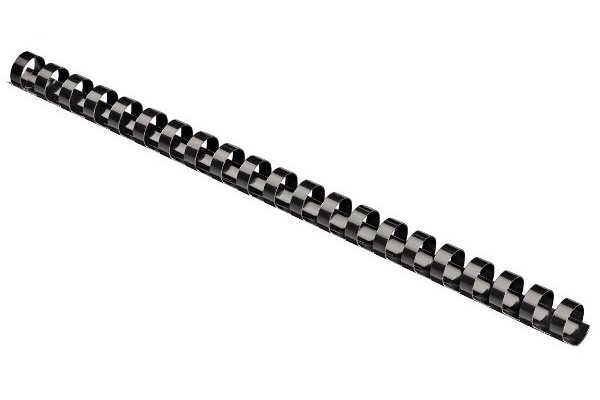 Anneaux plastiques pour reliure – Noir – Diam. 19 mm – Boite de 100