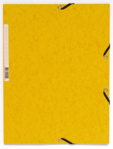 Chemise à élastiques 3 rabats – Carte 4,5/10è – 24 x 32 cm- Lot de 10 Jaune