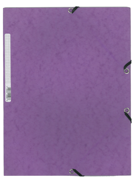 Chemise à élastiques 3 rabats – Carte 5/10è – 400 g – 24 x 32 cm- Violine