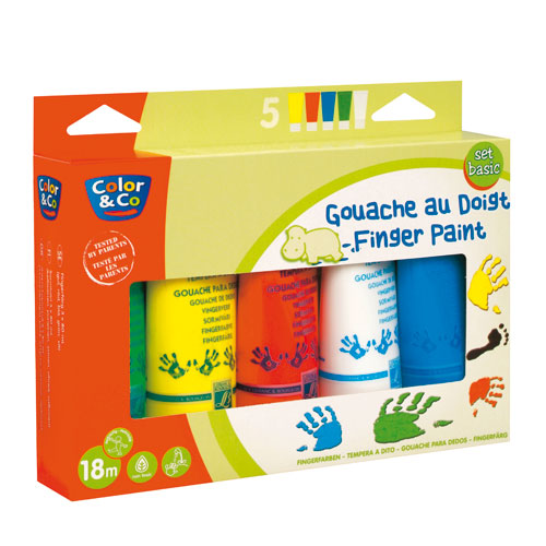 Gouache aux doigts 5×80 ML LB