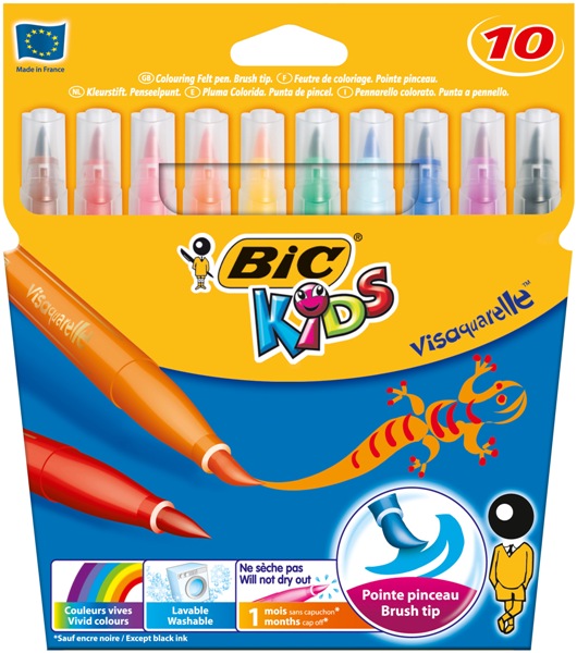 Etui 12 feutres coloriage Bic Kids pointe moyenne - Feutres de coloriage  Bic