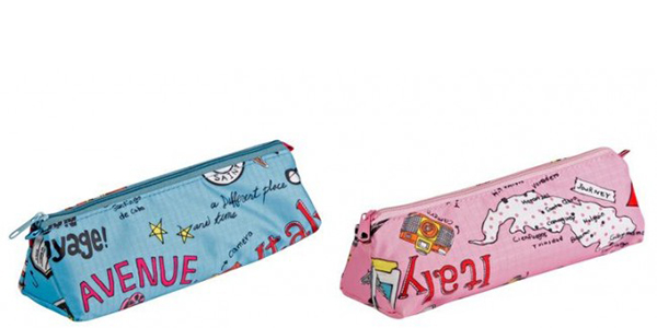 Trousse trapèze 21x5x5 cm Evasion, 2 assorties