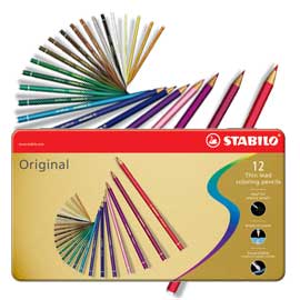 Crayon Couleur Original x12 Boîte Métal STABILO