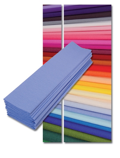 Lot de 10 Rouleaux de Papier crépon Blanc, 50 cm x 250 cm, 31 g