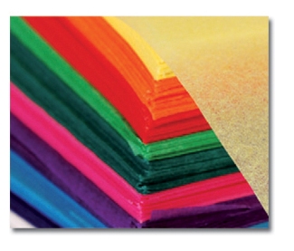 8 feuilles de papier de soie, 18 g/m2, 0,75mx0,50m, Jaune or